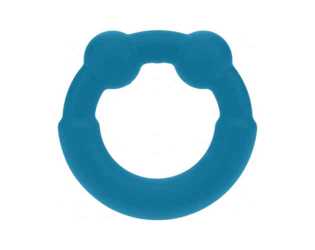 LEVELZ Metal & Silicone Cock Ring Teal LEVELZ Metal & Silicone Cock Ring Teal