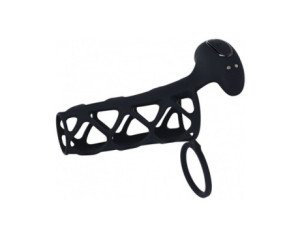 LEVELZ Vibrating Cage Sleev&Ball Ring Bk