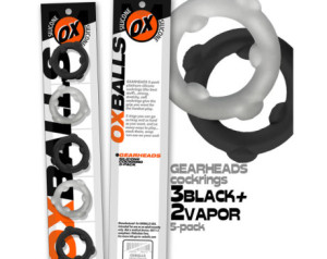 Oxballs Gearheads 5pk SpinnerRing Bk/Vap