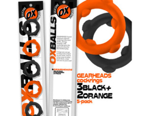 Oxballs Gearheads 5pk SpinnerRing Org/Bk