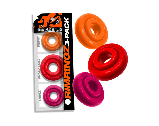 Oxballs Rimringz Multi Size 3pk FireHots Oxballs Rimringz Multi Size 3pk FireHots