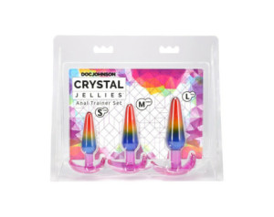 Crystal Jellies Anal TrainerSet SML Rbow