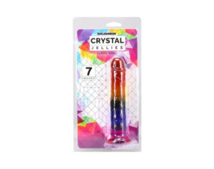 Crystal Jellies 7in Dong Rainbow