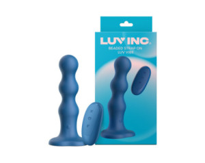 Luv Inc Bs38: Beaded StrapOn Luv Vib Blu