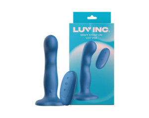 Luv Inc Ws38: Wavy Strap On Luv Vibe Blu