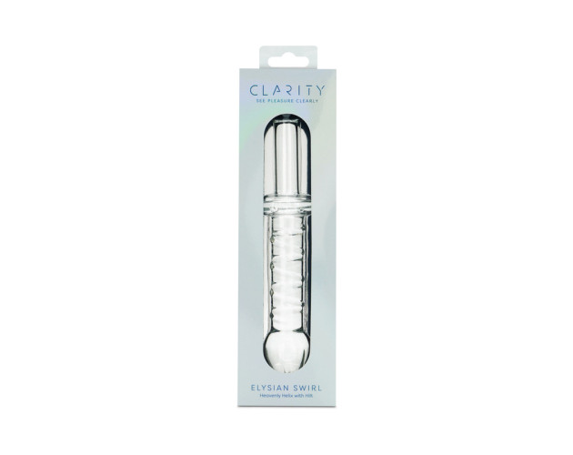Clarity Elysian Swirl Glass Dildo