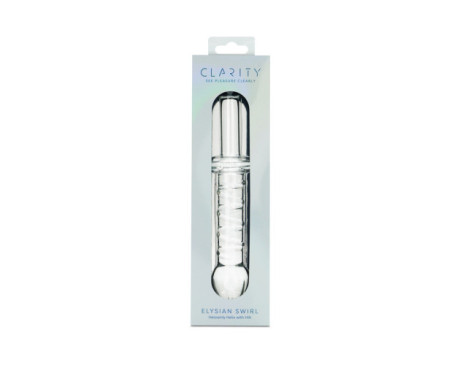 Clarity Elysian Swirl Glass Dildo