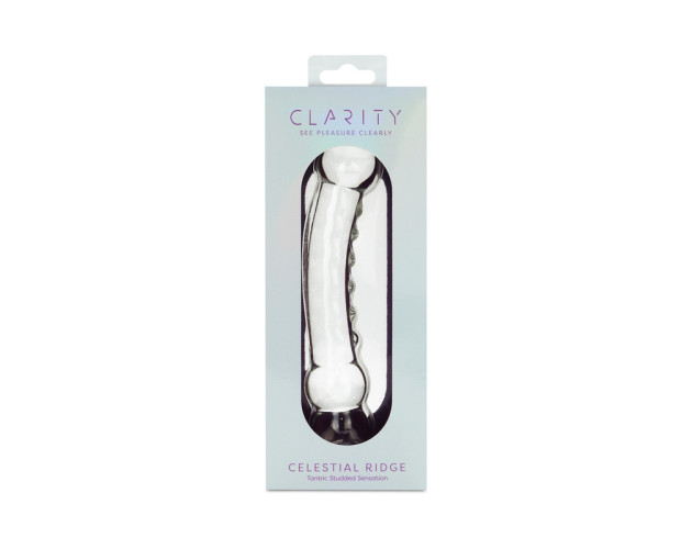 Clarity Celestial Ridge Glass Dildo