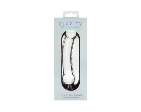 Clarity Celestial Ridge Glass Dildo