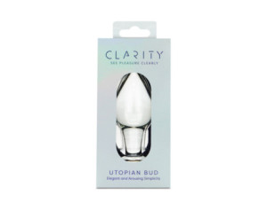 Clarity Utopian Bud Glass Dildo