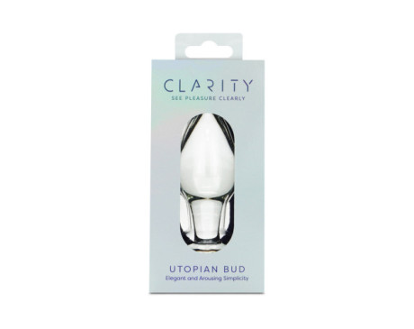 Clarity Utopian Bud Glass Dildo