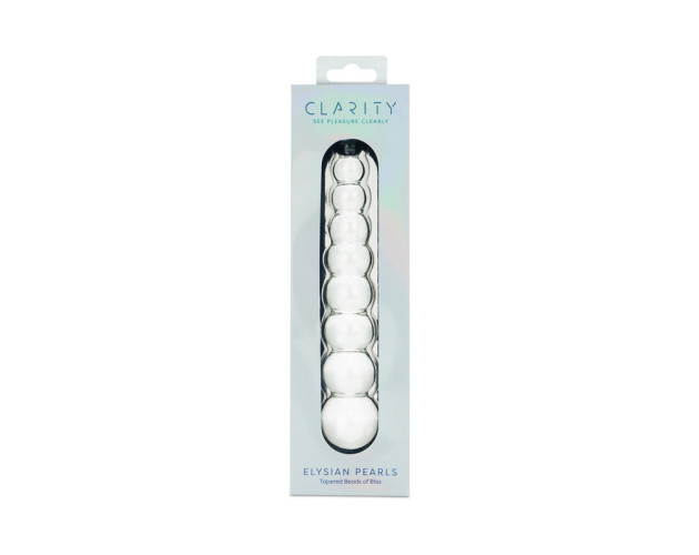 Clarity Elysian Pearls Glass Dildo