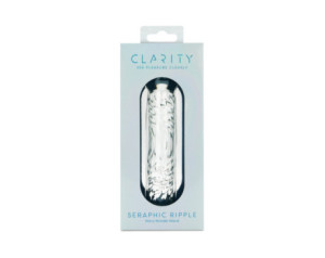 Clarity Seraphic Ripple Glass Dildo