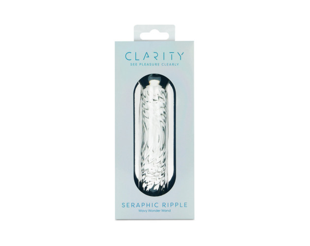 Clarity Seraphic Ripple Glass Dildo