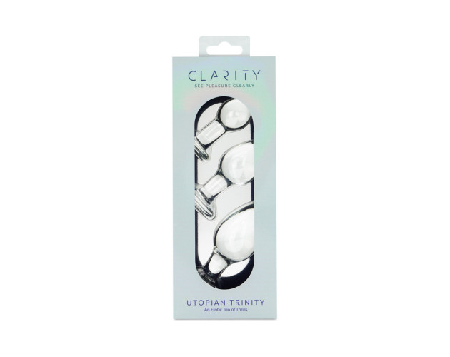 Clarity Utopian Trinity Glass Dildo