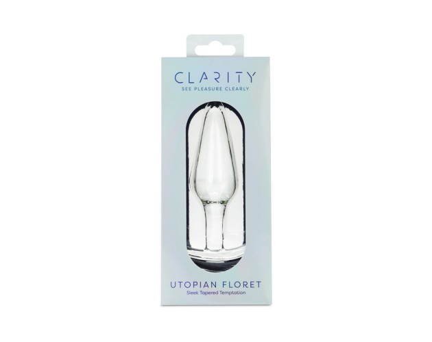Clarity Utopian Floret Glass Dildo