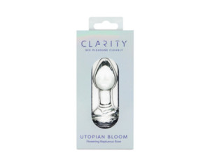 Clarity Utopian Bloom Glass Dildo