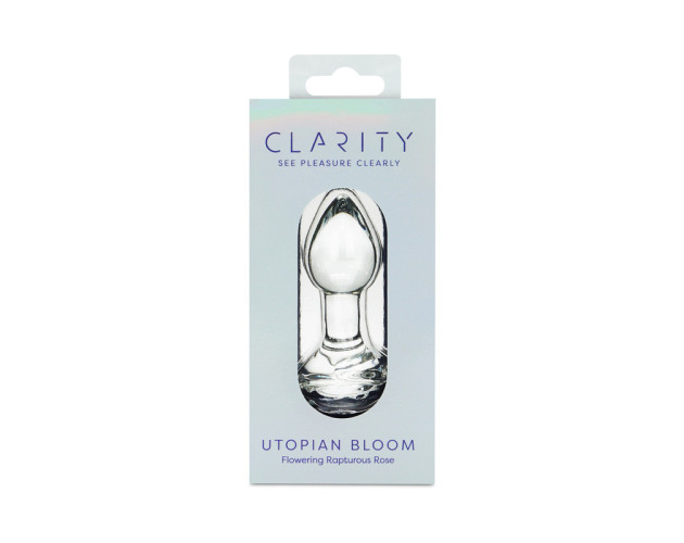 Clarity Utopian Bloom Glass Dildo