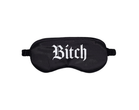 Ouch! Bitch Printed Mask Satin Black