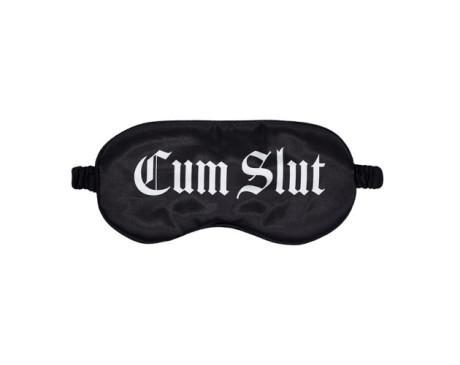 Ouch! Cum Slut Printed Mask Satin Black