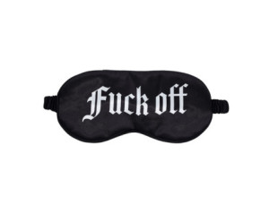 Ouch! Fuck Off Printed Mask Satin Black
