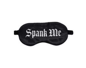 Ouch! Spank Me Printed Mask Satin Black