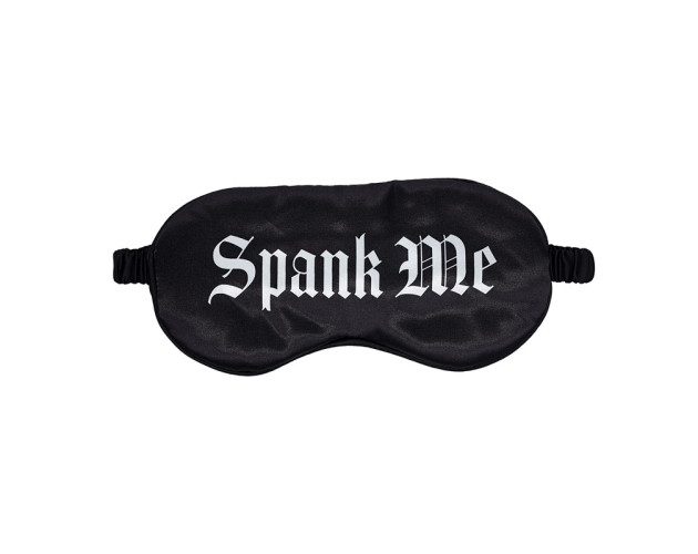 Ouch! Spank Me Printed Mask Satin Black