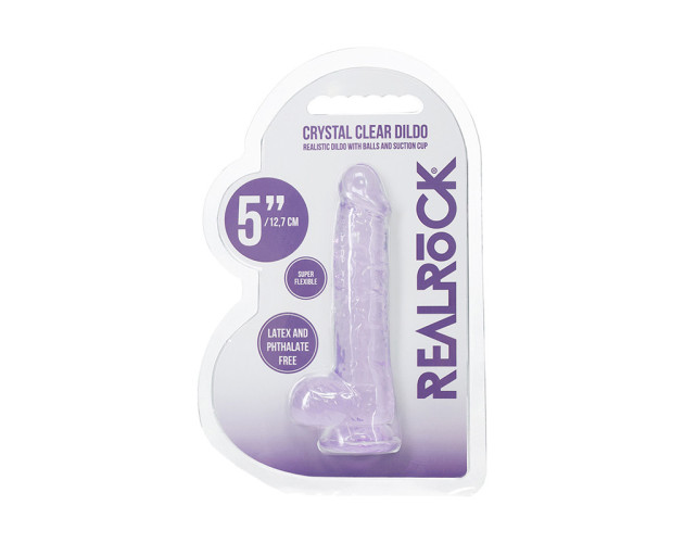 RealRock Realistic 5in Dildo w/Balls Pur