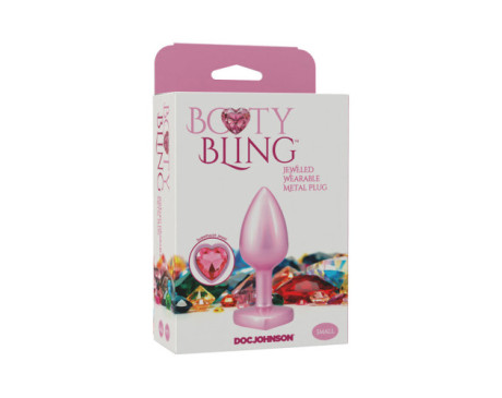 Booty Bling Heart DiamondMetalPlug Pk S