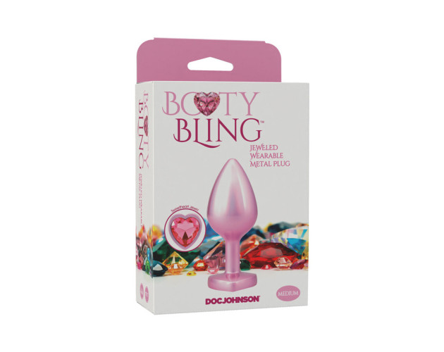 Booty Bling Heart DiamondMetalPlug Pk M