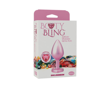 Booty Bling Heart DiamondMetalPlug Pk M