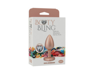 Booty Bling Heart DiamondMetalPlug Gd S