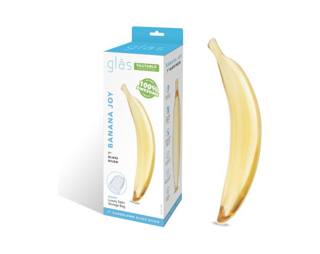Glas Banana Joy 7in Glass Dildo