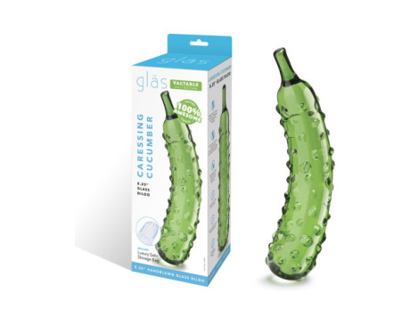 Glas Caressing Cucumber 8.25in Dildo