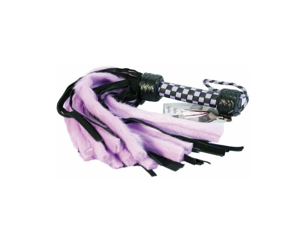 Suede & Fluff Mini Flogger Purple