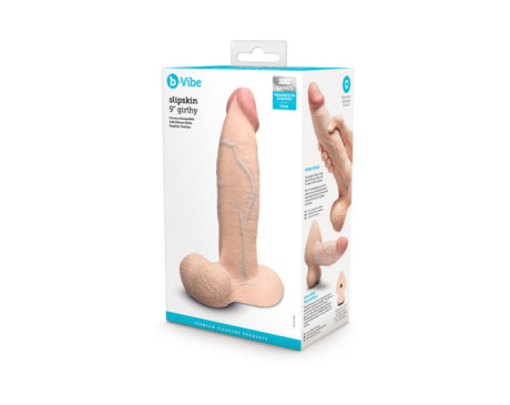 b-Vibe Slipskin Dildo 9in Girthy Cream