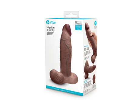 b-Vibe Slipskin Dildo 9in Girthy Brown