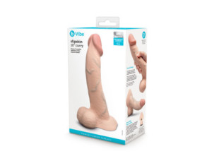 b-Vibe Slipskin Dildo 10in Curved Cream