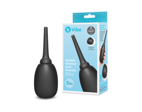 b-Vibe Flexible Silicone Anal Douche Blk