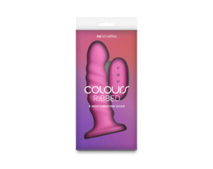 Colours Ribbed Vibrating 6in Pink