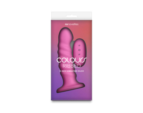 Colours Ribbed Vibrating 6in Pink