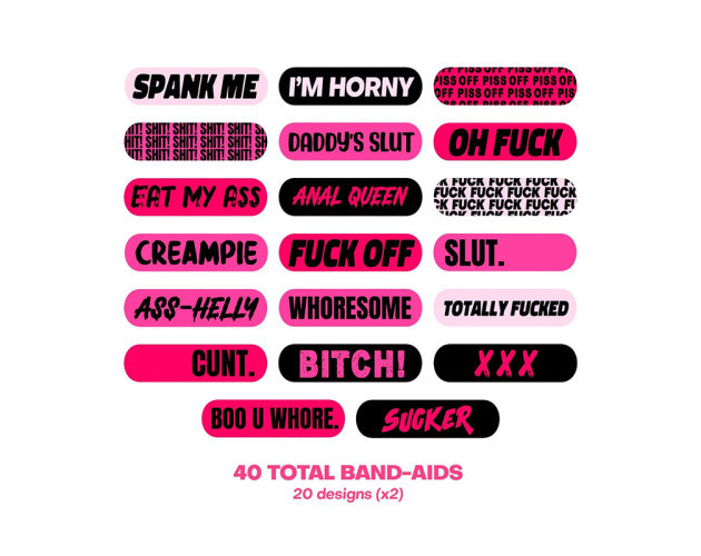 Ouchie Stix Naughty XXX Bandages 40pk