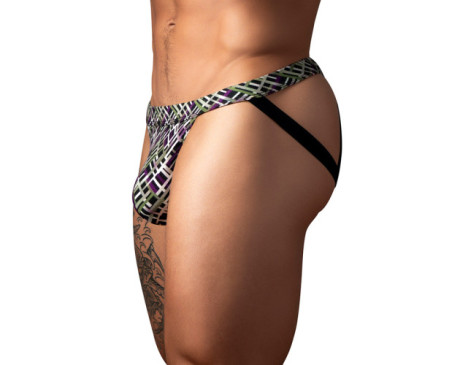 MP Gridlock'd Jock with Strap Print L/XL