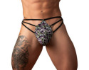 MP Gridlock'd Thong with Strap Print S/M