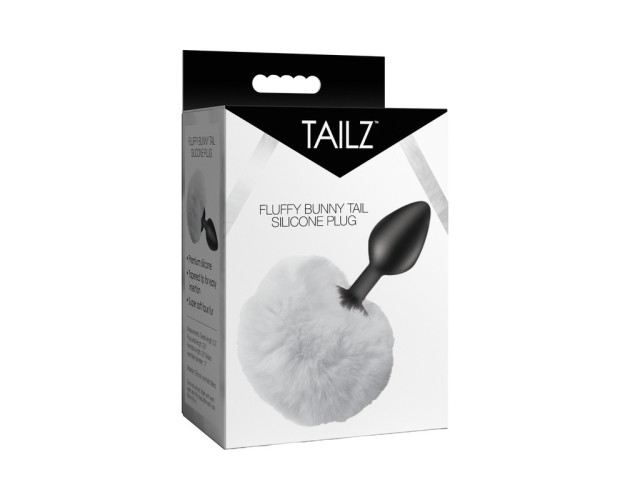 Tailz Fluffy Bunny Tail Sili Plug Wht