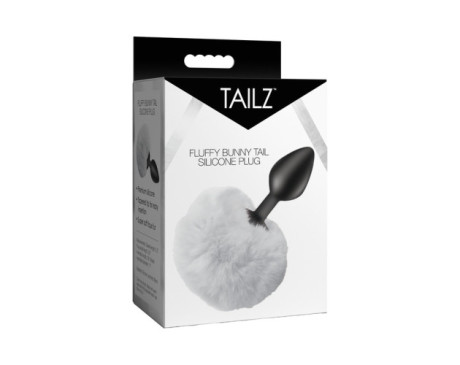 Tailz Fluffy Bunny Tail Sili Plug Wht