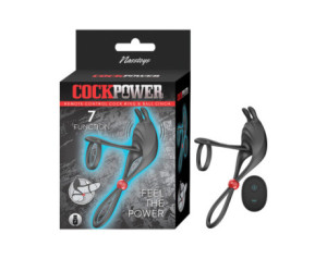 Cockpower Remote Cockring&Ball Cinch Bk
