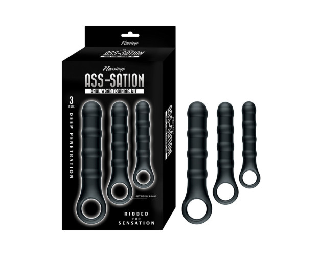 Ass-Sation Anal Wand Training Kit Black