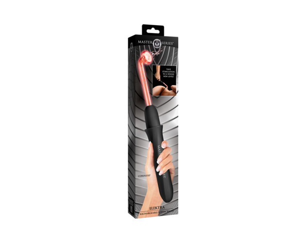 Master Elektra Recharg E-Stim Wand Blk