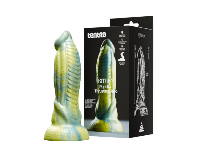 Tentra Rithen Reptilian Thrust Dildo Grn